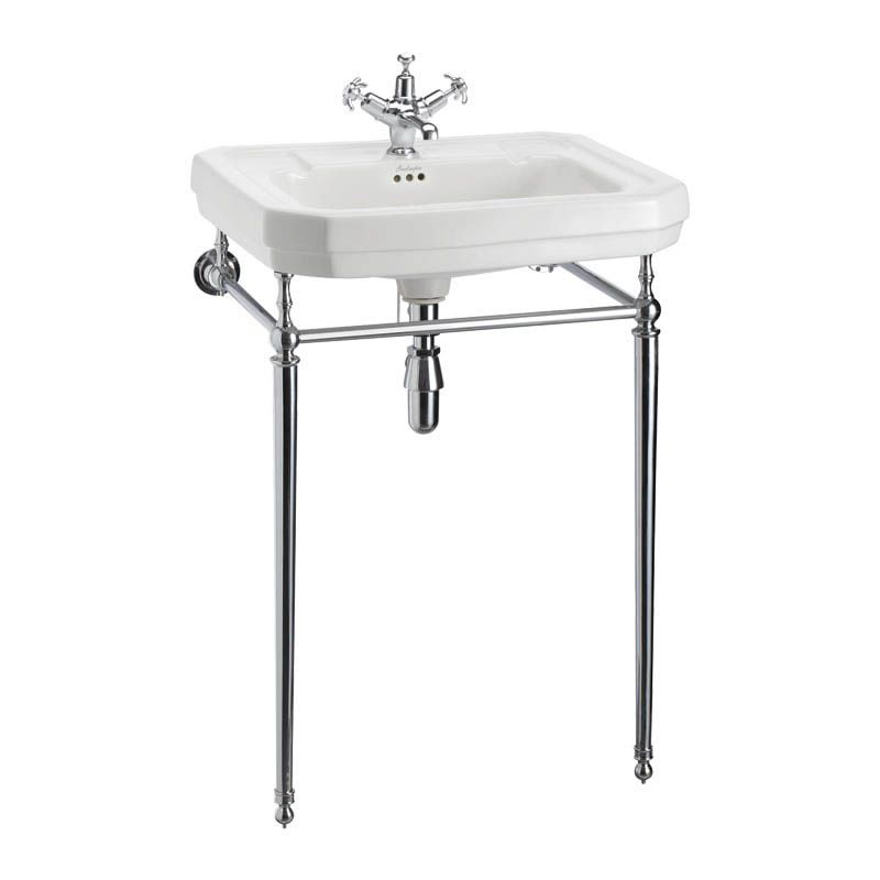 Burlington Victorian Chrome Basin Wash Stand 610mm - T23ACHR - TAP 'N' SHOWER