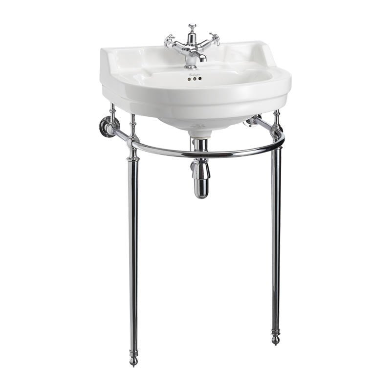 Burlington Basin Wash Stand (for 560mm Round Basin) - Chrome - T24ACHR - TAP 'N' SHOWER