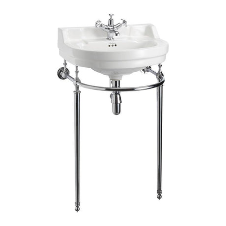 Burlington Basin Wash Stand (for 560mm Round Basin) - Chrome - T24ACHR - TAP 'N' SHOWER