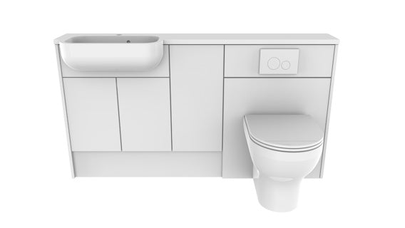 Tavistock Calm Slim Floor Cupboard Unit 200mm - Gloss Light Grey - T2FC2C.GLG - TAP 'N' SHOWER