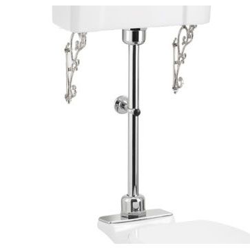 Burlington Chrome Medium Level Flush Pipe Kit - T33CHR - TAP 'N' SHOWER