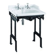 Burlington Aluminium Basin Stand for Basin 65cm - Black - T48BLA - TAP 'N' SHOWER