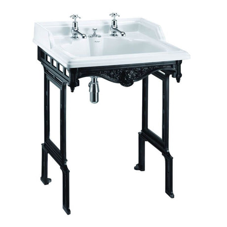 Burlington Aluminium Basin Stand for Basin 65cm - Black - T48BLA - TAP 'N' SHOWER
