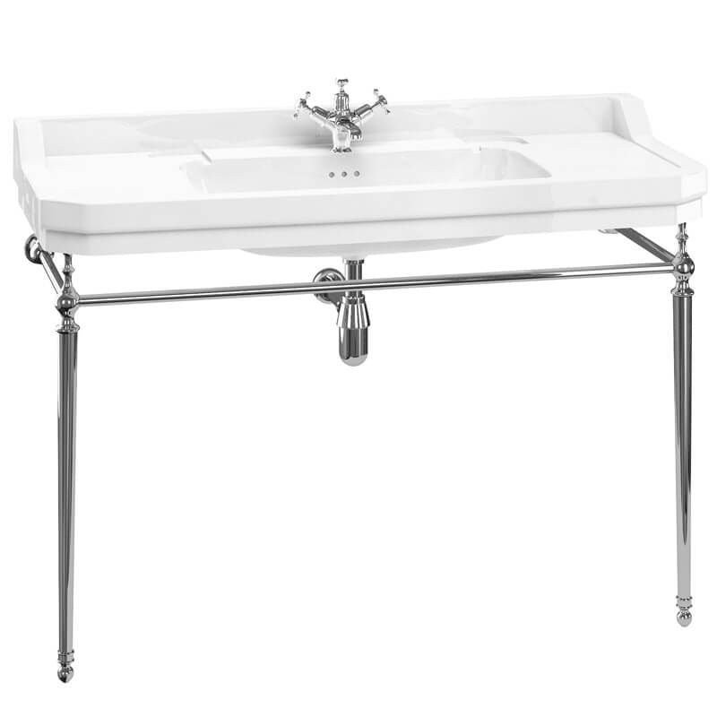 Burlington Chrome Wash Stand for 120cm Basin - T51CHR - TAP 'N' SHOWER