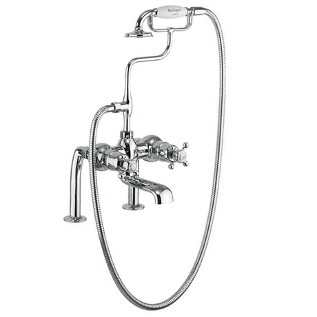 Burlington Tay Chrome Thermostatic Bath Shower Mixer Deck Mounted & Handset - T2DB - TAP 'N' SHOWER