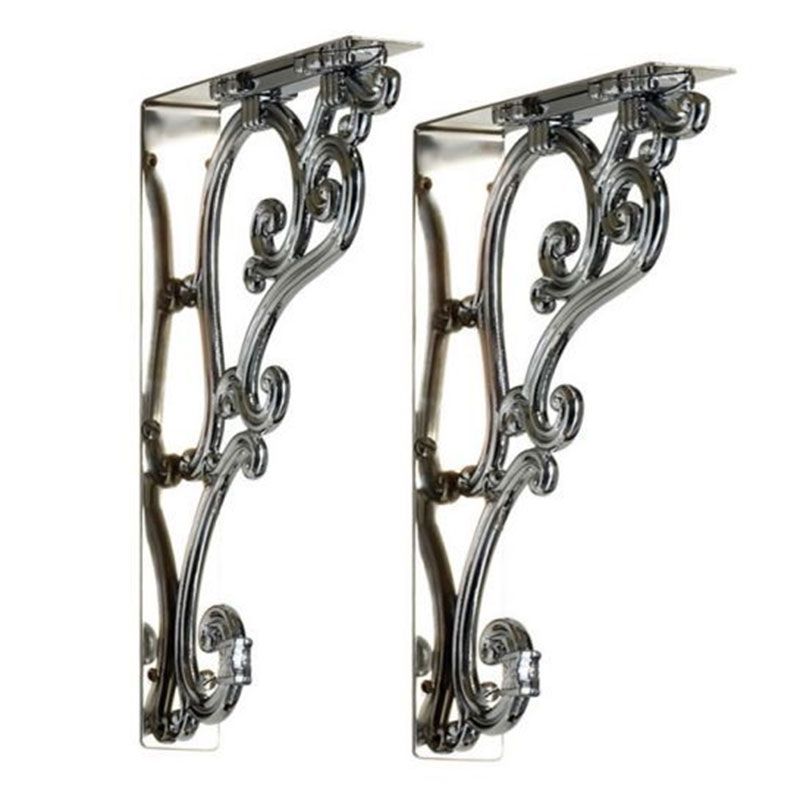 Burlington Chrome Ornate Brackets - T32CHR - TAP 'N' SHOWER