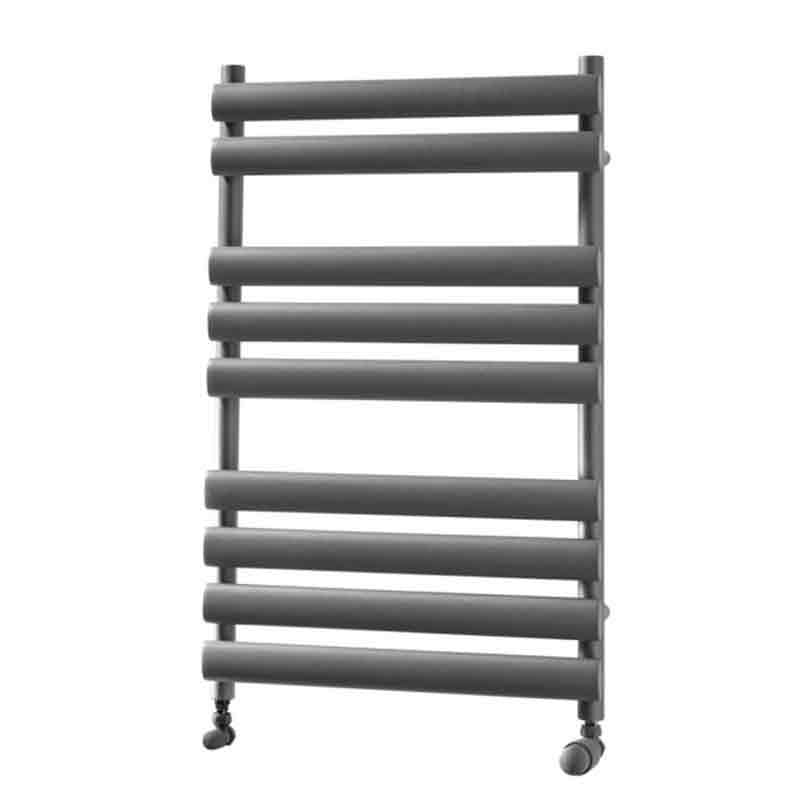 Towelrads Dorney Straight Heated Towel Rail 800mm High x 500mm Wide - Anthracite - 120869 - TAP 'N' SHOWER