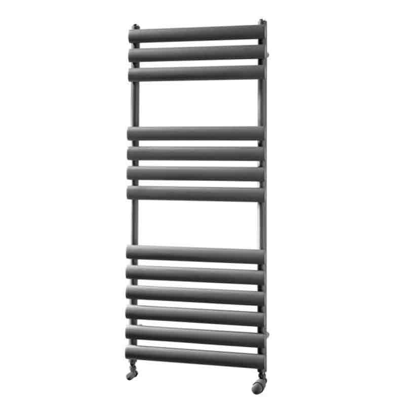 Towelrads Dorney Straight Heated Towel Rail 1200mm High x 500mm Wide - Anthracite - 120870 - TAP 'N' SHOWER