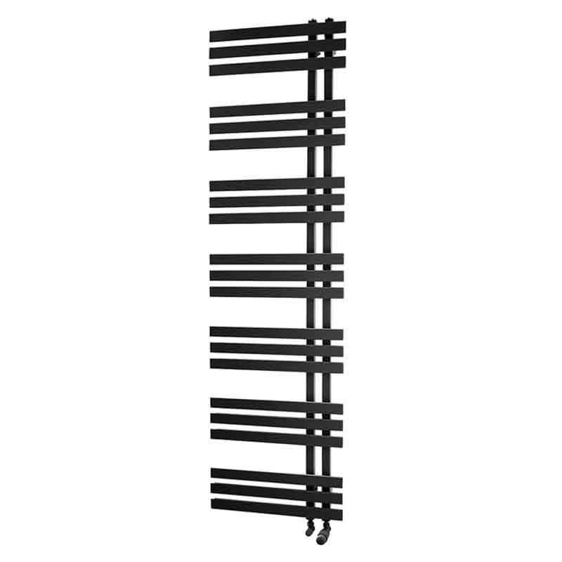 Towelrads Cobham Straight Heated Towel Rail 1800mm High x 500mm Wide - Black - 120889 - TAP 'N' SHOWER
