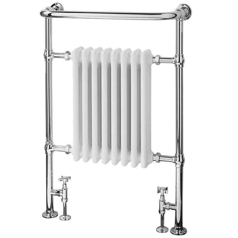 Towelrads Portchester Traditional Radiator 965mm High x 637mm Wide - Chrome/White - 120929 - TAP 'N' SHOWER
