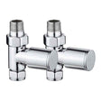 Towelrads Round Straight Manual Towel Radiator Valve - Chrome - 121002 - TAP 'N' SHOWER