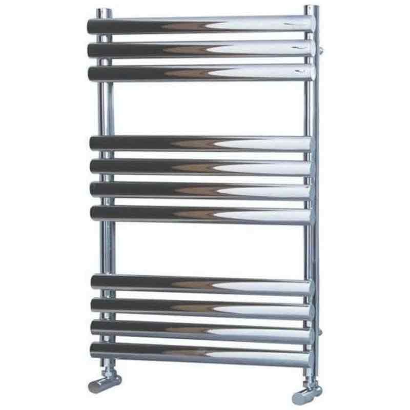 Towelrads Dorney Straight Heated Towel Rail 800mm High x 500mm Wide - Chrome - 128001 - TAP 'N' SHOWER
