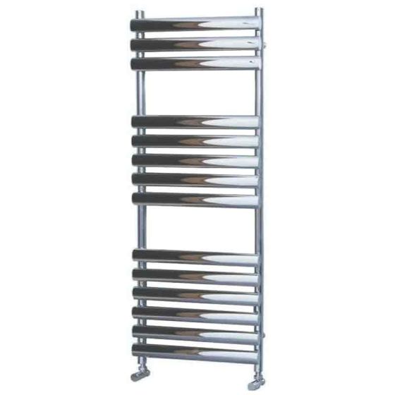 Towelrads Dorney Straight Heated Towel Rail 1200mm High x 500mm Wide - Chrome - 128002 - TAP 'N' SHOWER