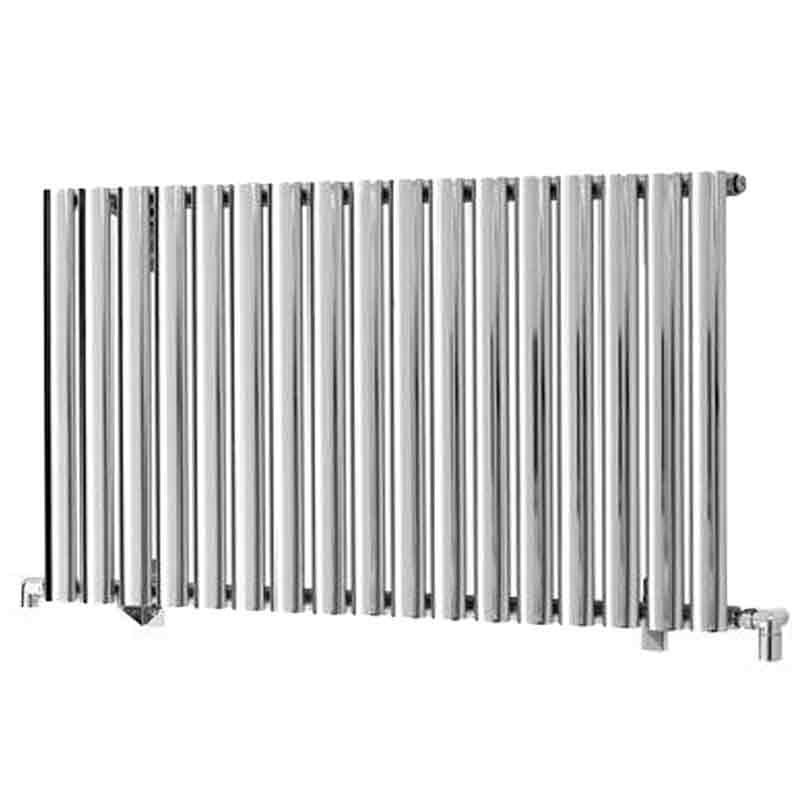Towelrads Dorney Single Hot Water Radiator 600mm High x 592mm Wide - Chrome - 128004 - TAP 'N' SHOWER