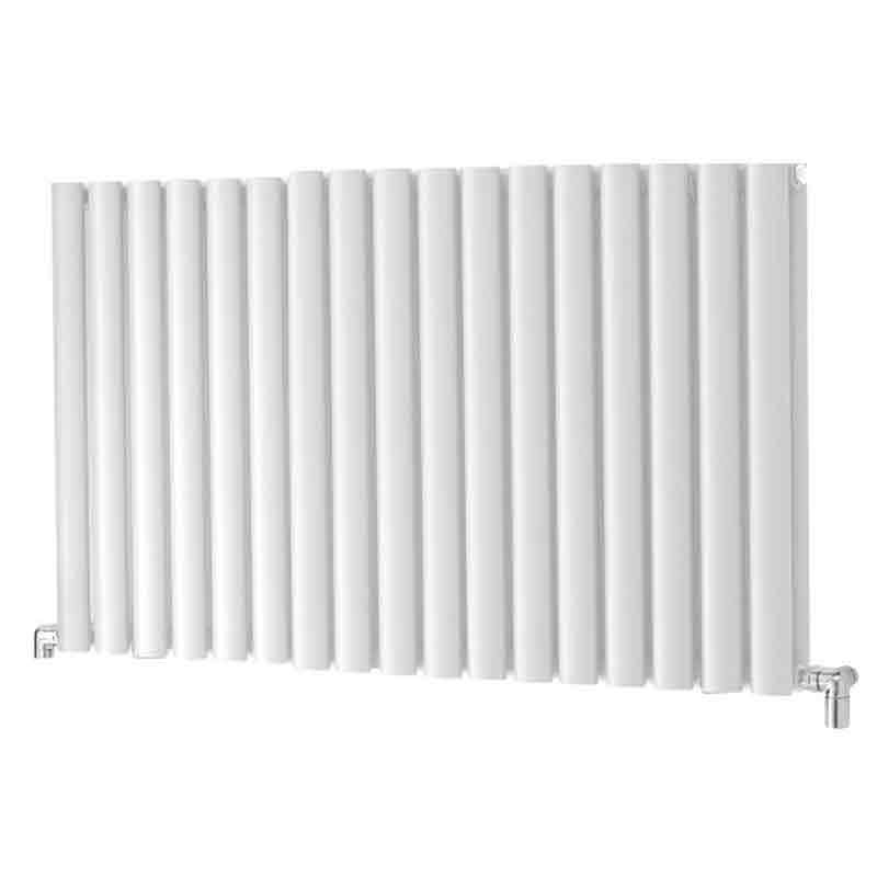 Towelrads Dorney Single Hot Water Radiator 600mm High x 832mm Wide - White - 128008 - TAP 'N' SHOWER