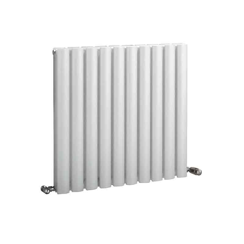 Towelrads Dorney Double Hot Water Radiator 600mm High x 592mm Wide - White - 128010 - TAP 'N' SHOWER