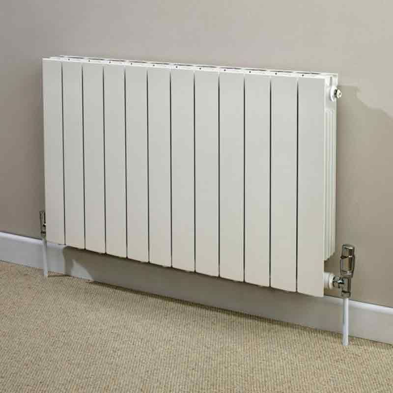 Towelrads Hanworth 12 Sections Horizontal Flat Panel Radiator 440mm High x 988mm Wide - White - 128076 - TAP 'N' SHOWER