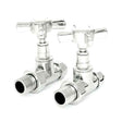 Towelrads Period Cross Head Straight TRV Traditional Radiator Valve - Chrome - 129025 - TAP 'N' SHOWER