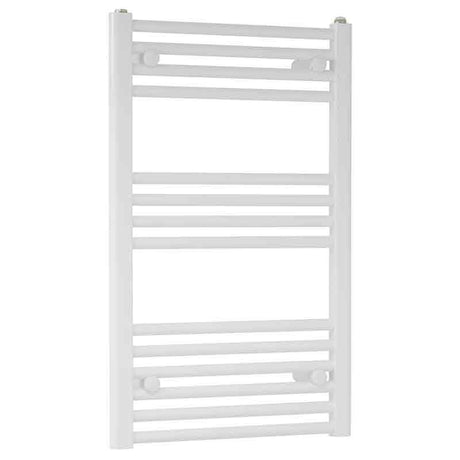 Towelrads Independent Straight Heated Towel Rail 800mm High x 400mm Wide - White - 130001 - TAP 'N' SHOWER