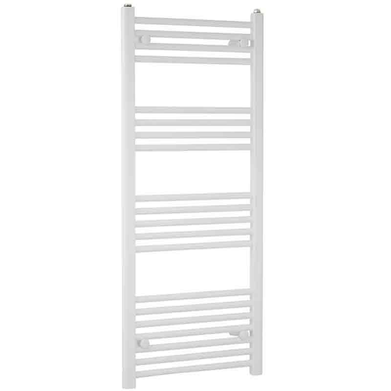 Towelrads Independent Straight Heated Towel Rail 1200mm High x 500mm Wide - White - 130009 - TAP 'N' SHOWER