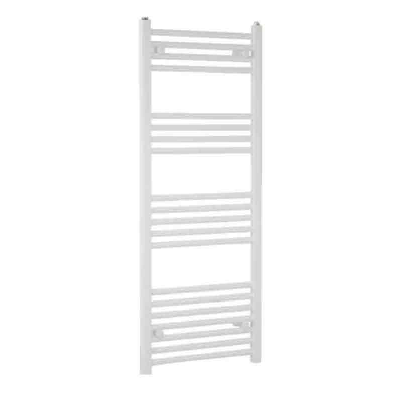 Towelrads Independent Straight Heated Towel Rail 1200mm High x 600mm Wide - White - 130015 - TAP 'N' SHOWER