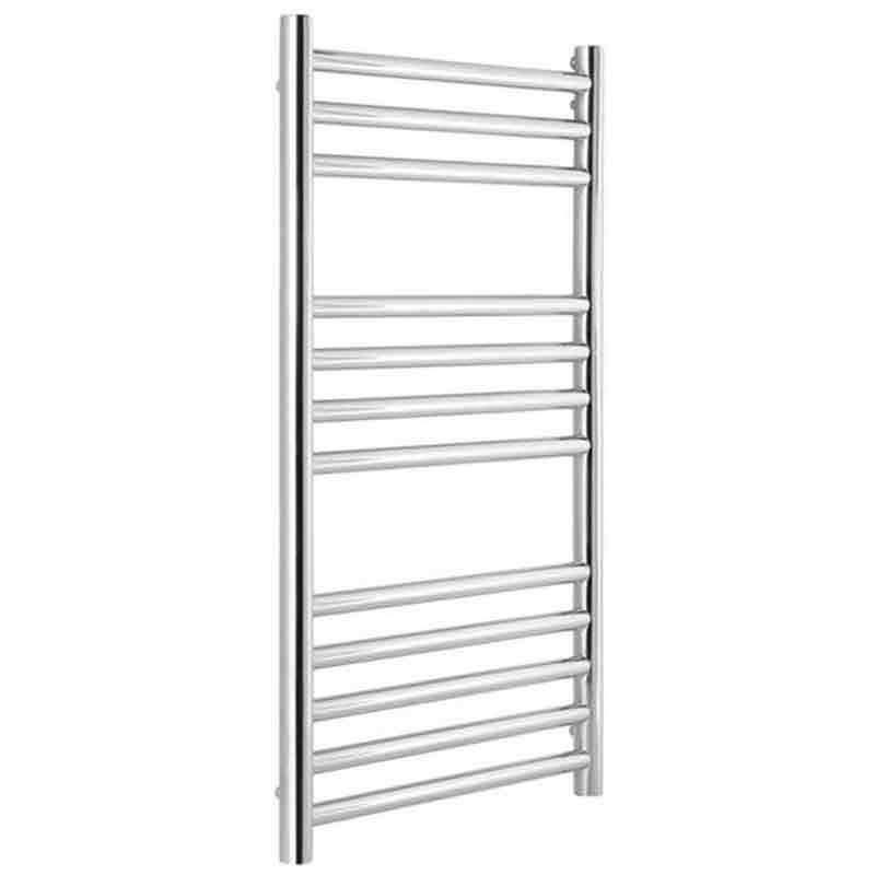 Towelrads Eversley Straight Heated Towel Rail 1000mm High x 400mm Wide - Polished Stainless Steel - 136027 - TAP 'N' SHOWER