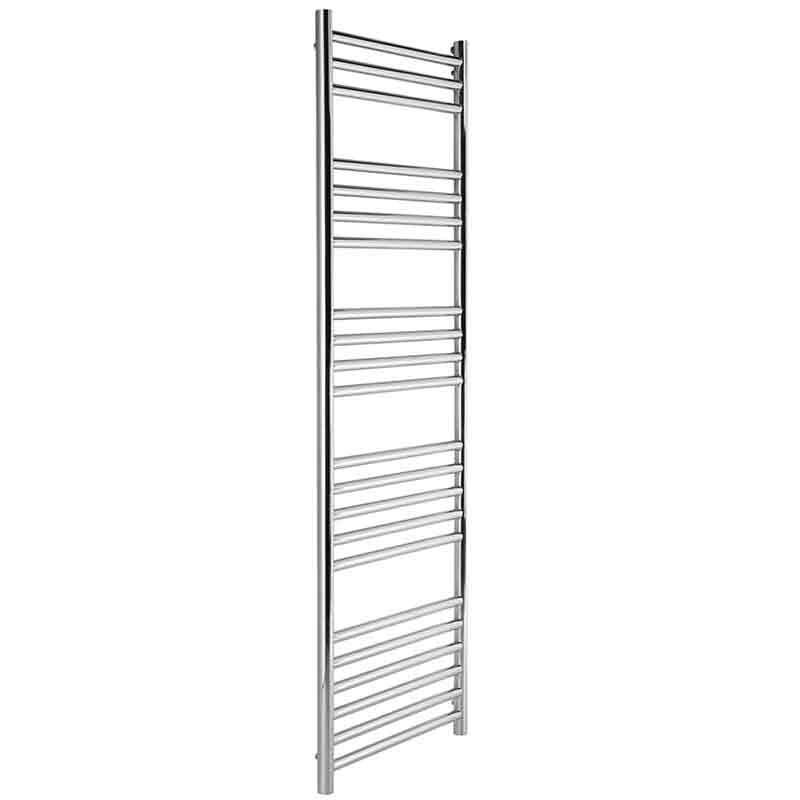 Towelrads Eversley Straight Heated Towel Rail 1500mm High x 400mm Wide - Polished Stainless Steel - 136029 - TAP 'N' SHOWER