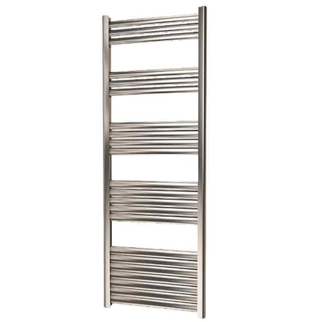 Towelrads Eton Straight Heated Towel Rail1400mm High x 500mm Wide - Brushed Aluminium - 136059 - TAP 'N' SHOWER