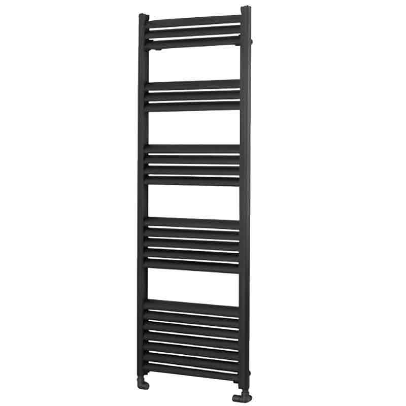 Towelrads Eton Straight Heated Towel Rail 800mm High x 300mm Wide - Anthracite - 136060 - TAP 'N' SHOWER