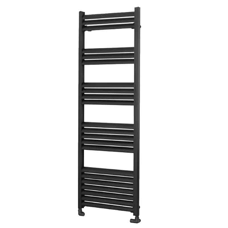 Towelrads Eton Straight Heated Towel Rail 1000mm High x 300mm Wide - Anthracite - 136061 - TAP 'N' SHOWER