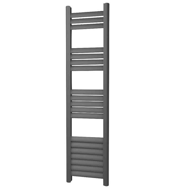 Towelrads Eton Straight Heated Towel Rail 1200mm High x 300mm Wide - Anthracite - 136062 - TAP 'N' SHOWER