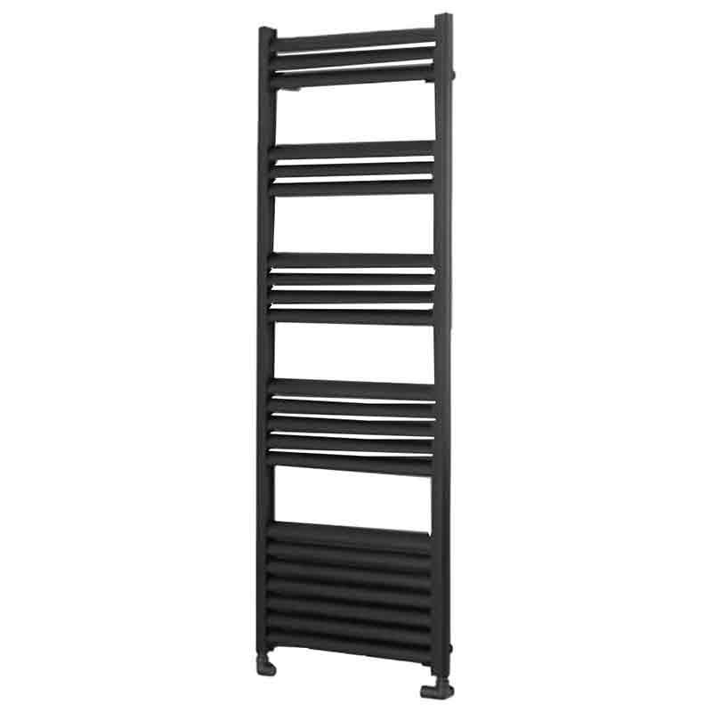 Towelrads Eton Straight Heated Towel Rail 1200mm High x 500mm Wide - Anthracite - 136068 - TAP 'N' SHOWER