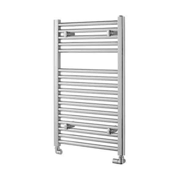 Towelrads Pisa Straight Heated Towel Rail 600mm High x 600mm Wide - Chrome - 140004 - TAP 'N' SHOWER