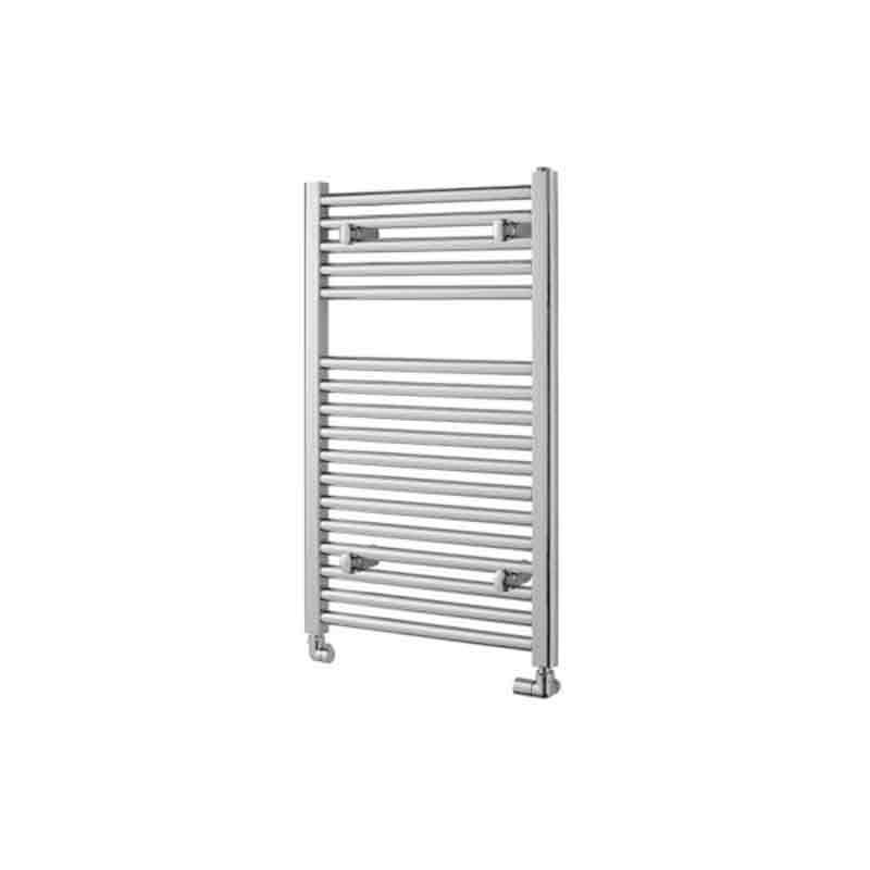 Towelrads Pisa Straight Heated Towel Rail 800mm High x 500mm Wide - Chrome - 140008 - TAP 'N' SHOWER