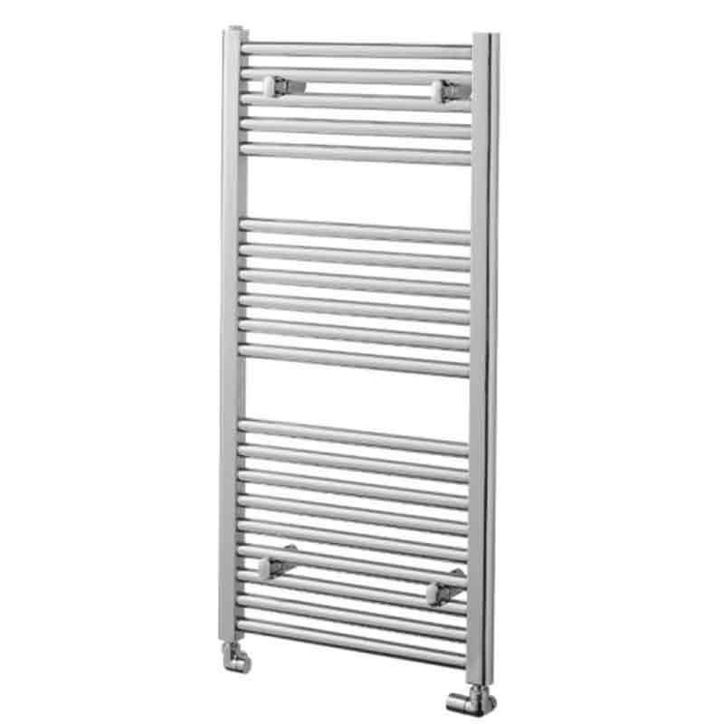Towelrads Pisa Straight Heated Towel Rail 1000mm High x 600mm Wide - Chrome - 140013 - TAP 'N' SHOWER