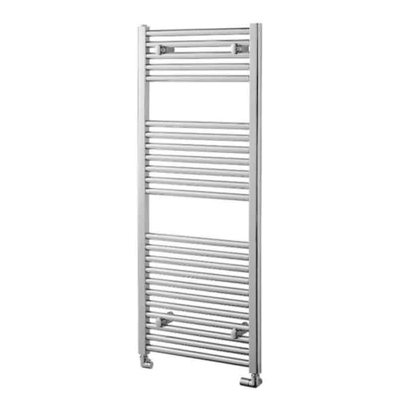 Towelrads Pisa Straight Heated Towel Rail 1200mm High x 600 mm Wide - Chrome - 140018 - TAP 'N' SHOWER