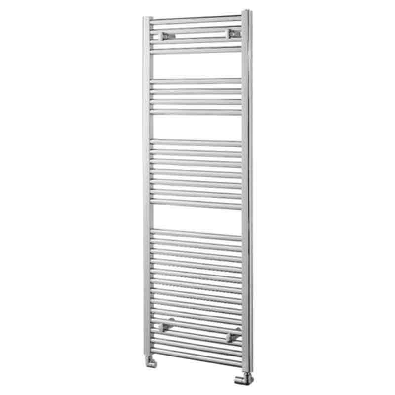 Towelrads Pisa Straight Heated Towel Rail 1400mm High x 600mm Wide - Chrome - 140023 - TAP 'N' SHOWER