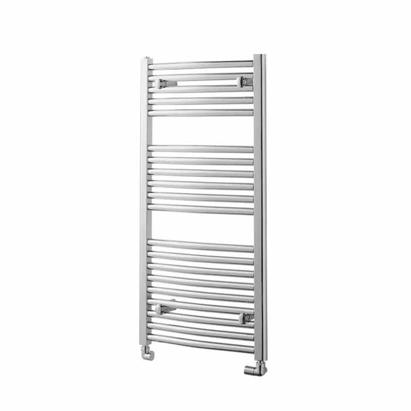 Towelrads Pisa Curved Heated Towel Rail 1000mm High x 600mm Wide - Chrome - 140046 - TAP 'N' SHOWER