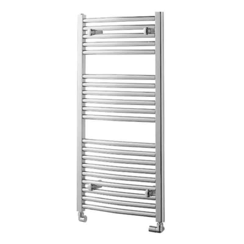 Towelrads Pisa Curved Heated Towel Rail 1200mm High x 500mm Wide - Chrome - 140049 - TAP 'N' SHOWER