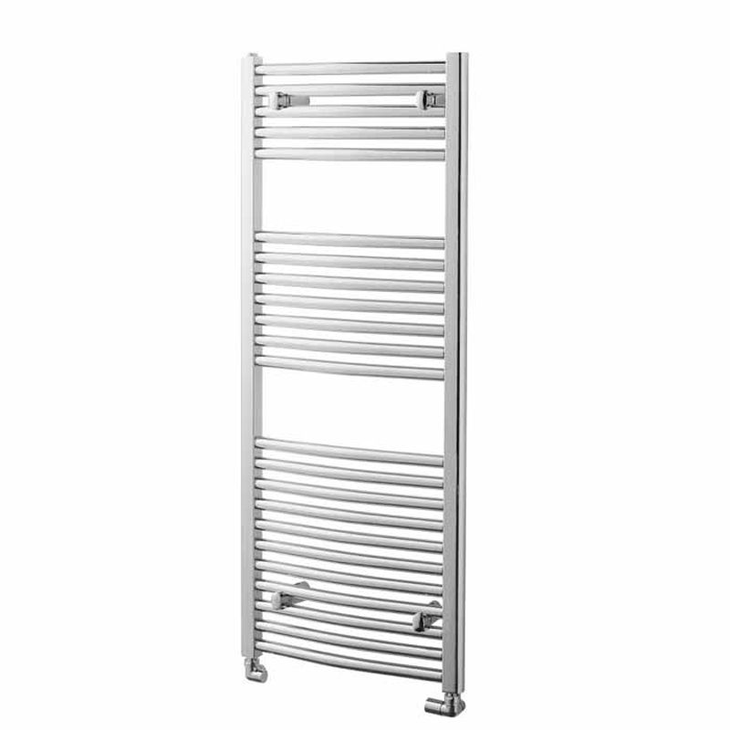 Towelrads Pisa Curved Heated Towel Rail 1400mm High x 600mm Wide - Chrome - 140054 - TAP 'N' SHOWER