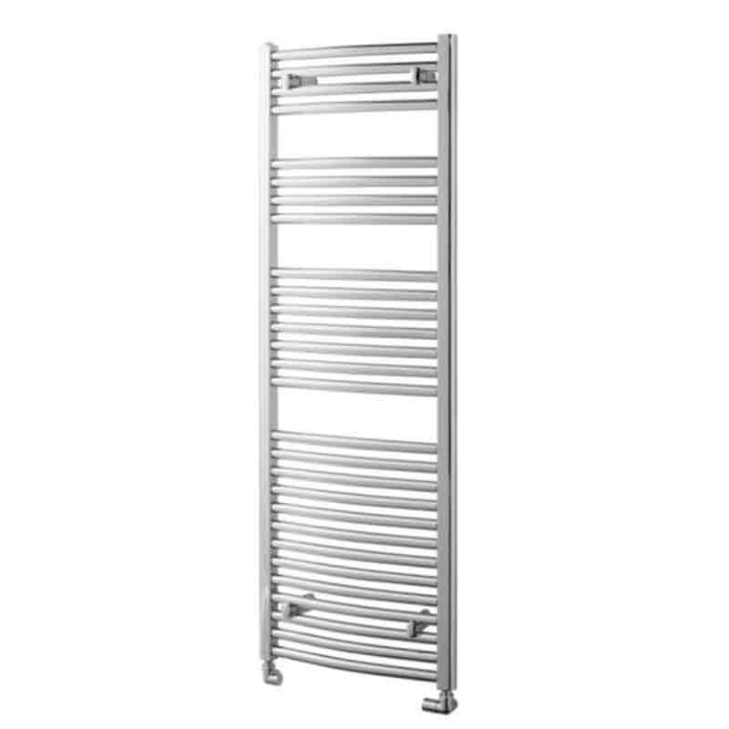 Towelrads Pisa Curved Heated Towel Rail 1600mm High x 400mm Wide - Chrome - 140055 - TAP 'N' SHOWER