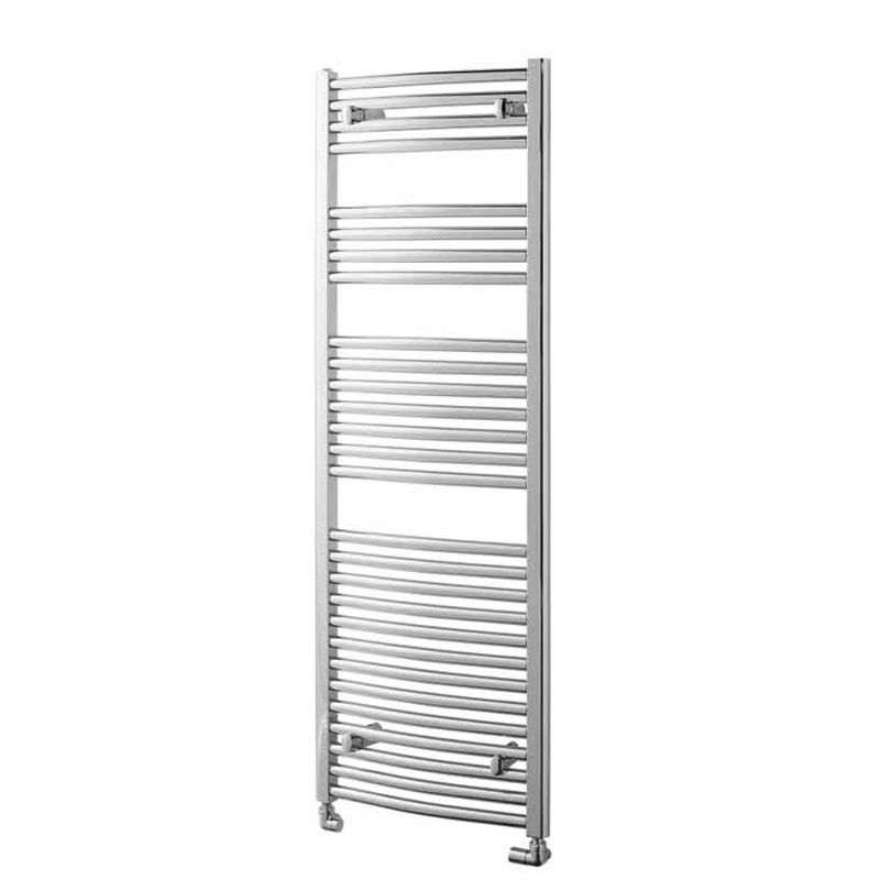 Towelrads Pisa Curved Heated Towel Rail 1600mm High x 450mm Wide - Chrome - 140056 - TAP 'N' SHOWER