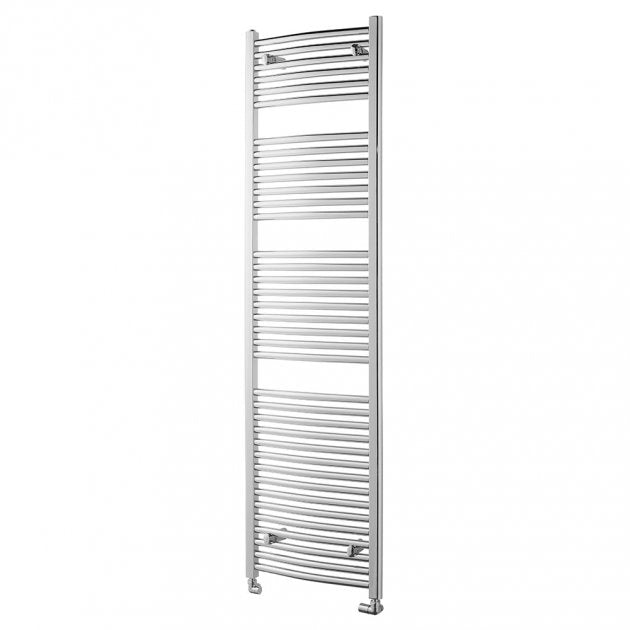 Towelrads Pisa Curved Heated Towel Rail 1800mm High x 400mm Wide - Chrome - 140059 - TAP 'N' SHOWER