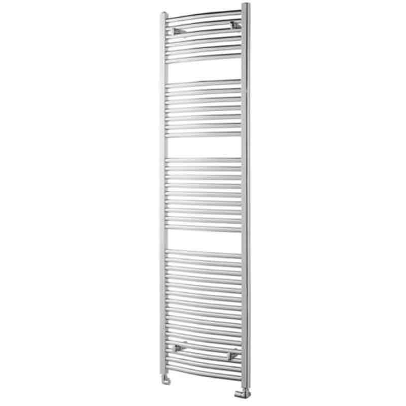 Towelrads Pisa Curved Heated Towel Rail 1800mm High x 600mm Wide - Chrome - 140062 - TAP 'N' SHOWER