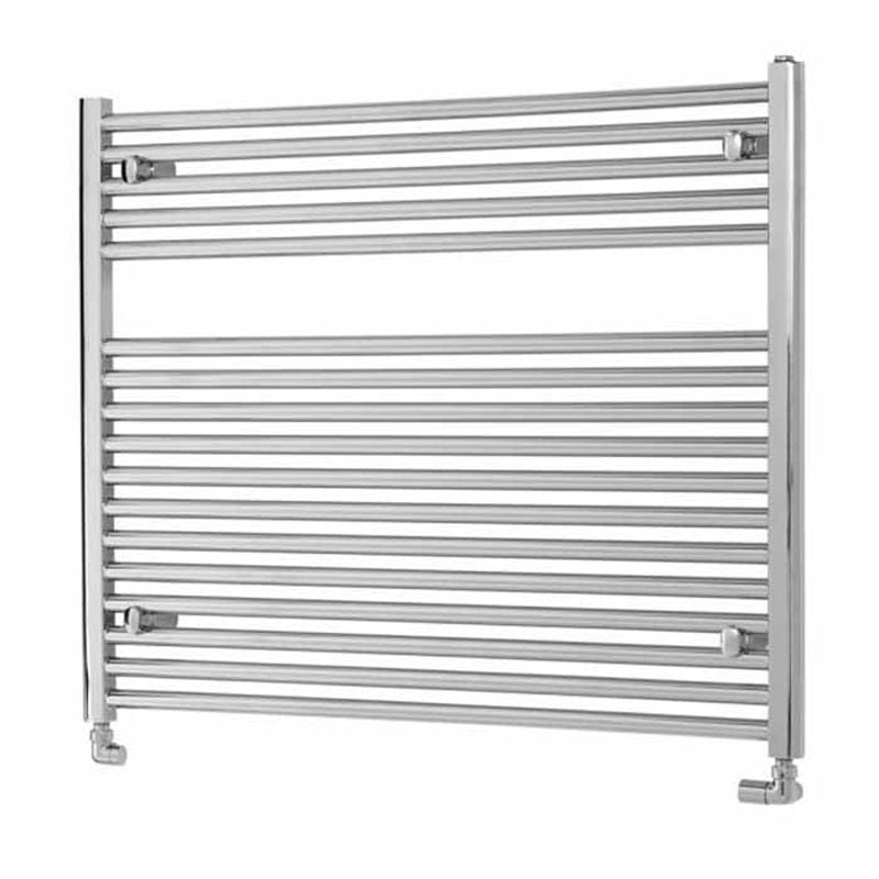 Towelrads Pisa Straight Heated Towel Rail 800mm High x 1000mm Wide - Chrome - 140064 - TAP 'N' SHOWER