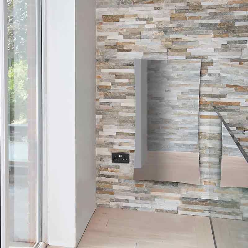 Towelrads Vetro Star Glass Mirror Electric Radiator 1063mm High x 532mm Wide - 144246 - TAP 'N' SHOWER