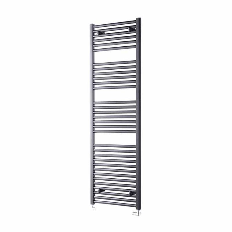 Towelrads Pisa Straight Heated Towel Rail 1600mm High x 500mm Wide - Anthracite - 150008 - TAP 'N' SHOWER