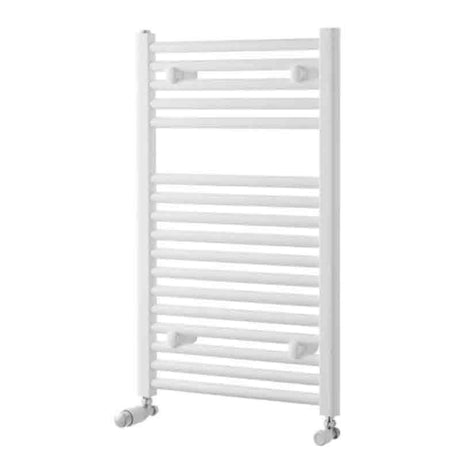 Towelrads Pisa Flat Heated Towel Rail 800mm High x 400mm Wide - White - 160001 - TAP 'N' SHOWER