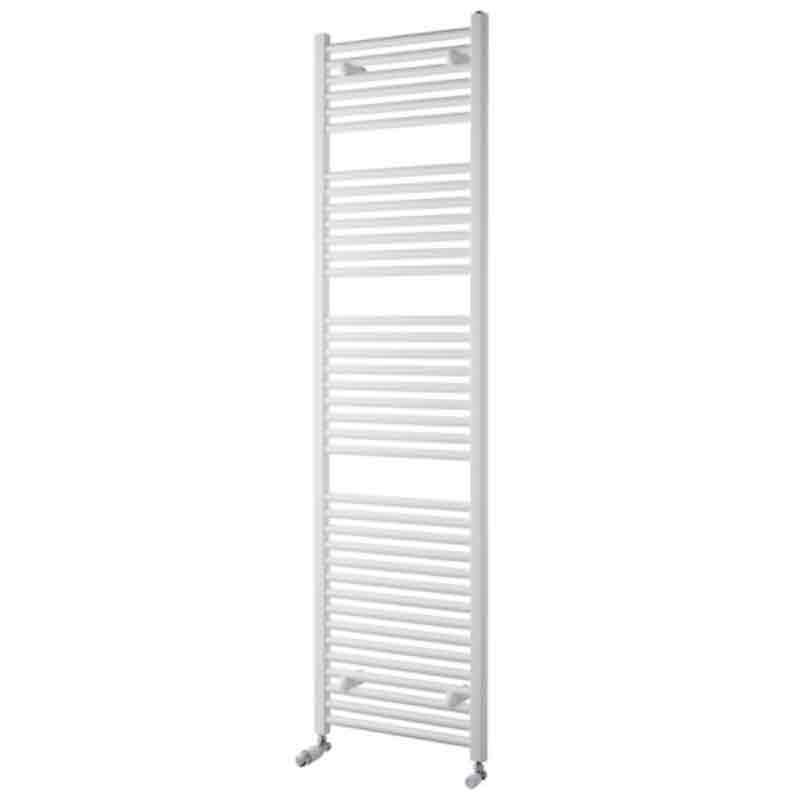 Towelrads Pisa Straight Heated Towel Rail 1800mm High x 400mm Wide - White - 160013 - TAP 'N' SHOWER