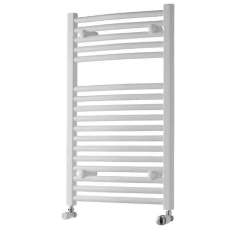 Towelrads Pisa Curved Heated Towel Rail 800mm High x 500mm Wide - White - 160019 - TAP 'N' SHOWER